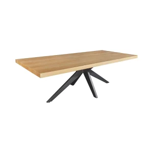 Eettafel AZMA – Eikenfineer en metaal – 240 cm – Moderne stijl Eettafel AZMA – Eikenfineer en metaal – 240 cm – Moderne stijl