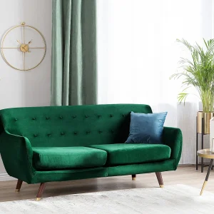 Bank BODO Fluweel Smaragdgroen 3-zitter