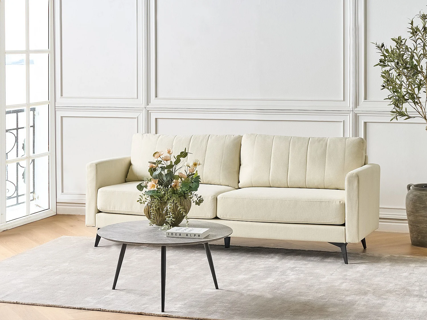 Bank MALA Stof Lichtbeige 3-zitter