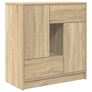 Dressoir met lades deuren 70,5x34x74,5 cm sonoma eikenkleurig Dressoir met lades deuren 70,5x34x74,5 cm sonoma eikenkleurig