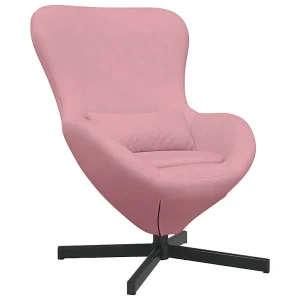 Eivormige stoel Roze 63 x 73 x 90 cm Fluweel Eivormige stoel Roze 63 x 73 x 90 cm Fluweel