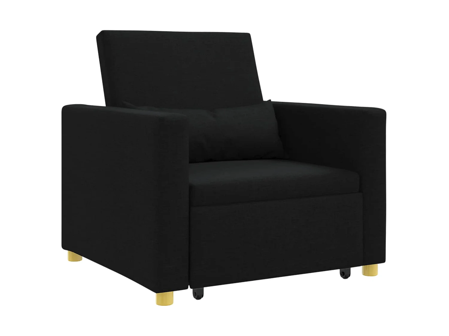 Uittrekbaar slaapbank eenpersoons Zwart 90 x 165 x 87 cm Stof