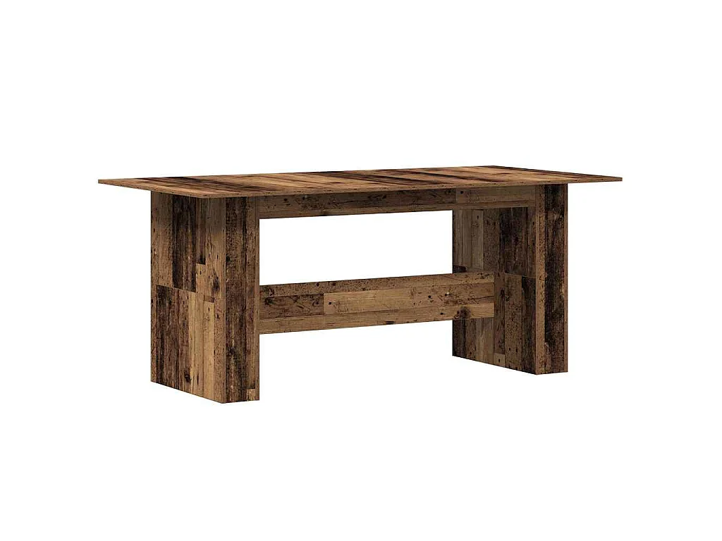Eettafel 180x90x76 cm bewerkt hout oud houtkleurig
