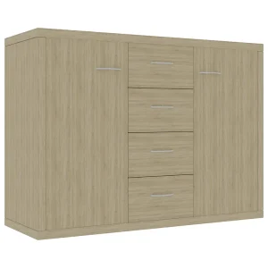Dressoir 88x30x65 cm bewerkt hout sonoma eikenkleurig Dressoir 88x30x65 cm bewerkt hout sonoma eikenkleurig