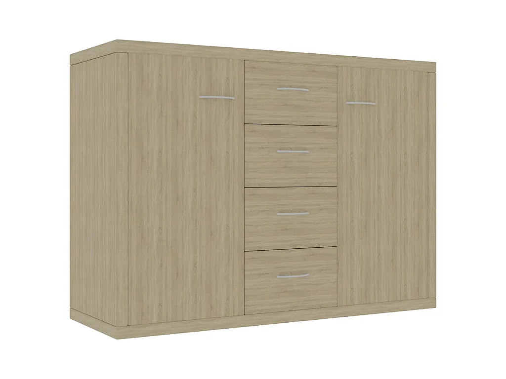 Dressoir 88x30x65 cm bewerkt hout sonoma eikenkleurig