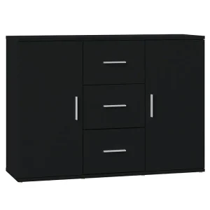 Dressoir 91×29,5×65 cm bewerkt hout zwart Dressoir 91×29,5×65 cm bewerkt hout zwart