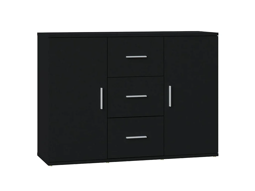 Dressoir 91x29,5x65 cm bewerkt hout zwart