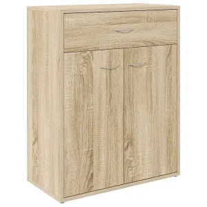 Dressoir 60x30x75 cm bewerkt hout sonoma eikenkleurig Dressoir 60x30x75 cm bewerkt hout sonoma eikenkleurig