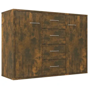 Dressoir 88x30x65 cm bewerkt hout gerookt eikenkleurig Dressoir 88x30x65 cm bewerkt hout gerookt eikenkleurig