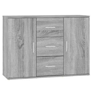 Dressoir 91×29,5×65 cm bewerkt hout grijs sonoma eikenkleurig Dressoir 91×29,5×65 cm bewerkt hout grijs sonoma eikenkleurig