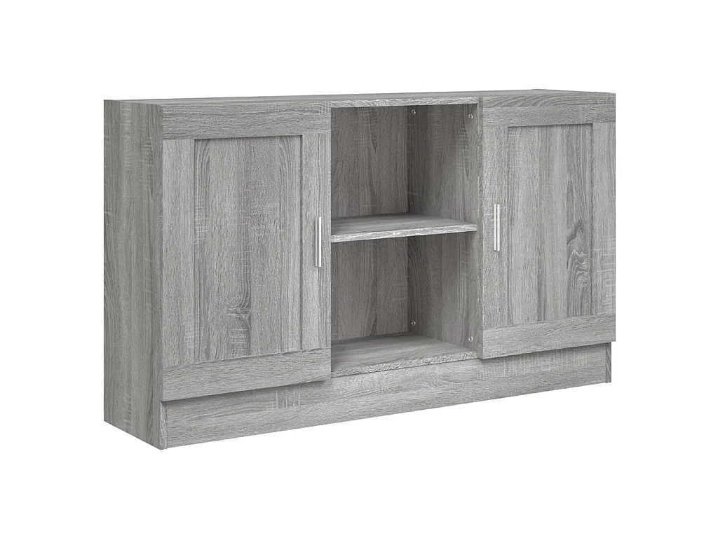 Dressoir 120x30,5x70 cm bewerkt hout grijs sonoma eikenkleurig