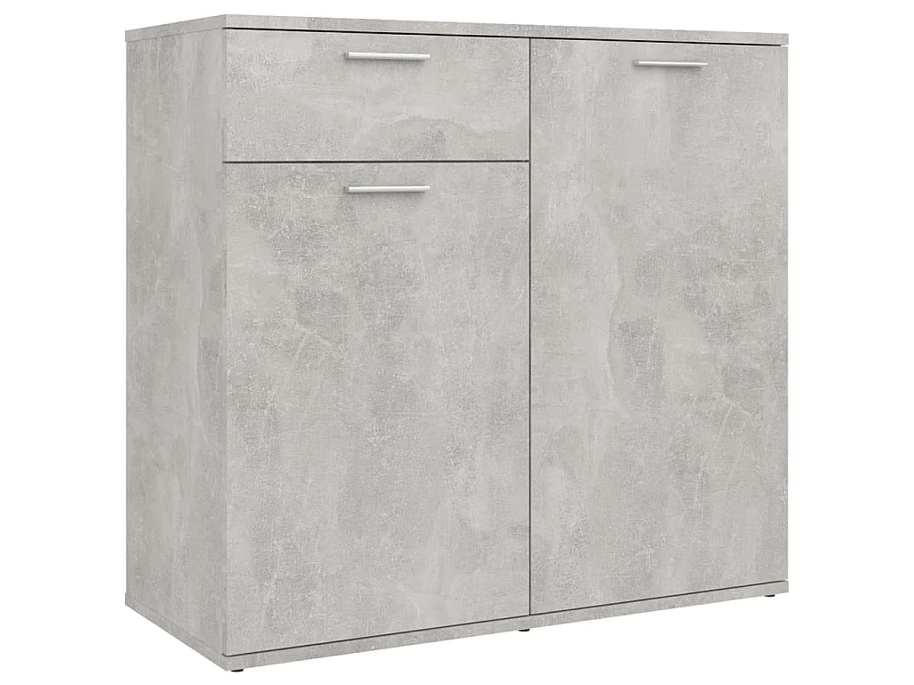Dressoir 80x36x75 cm bewerkt hout betongrijs