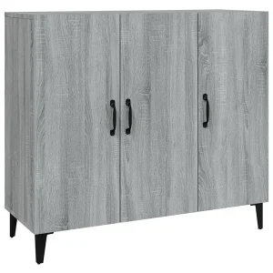 Dressoir 90x34x80 cm bewerkt hout grijs sonoma eikenkleurig Dressoir 90x34x80 cm bewerkt hout grijs sonoma eikenkleurig