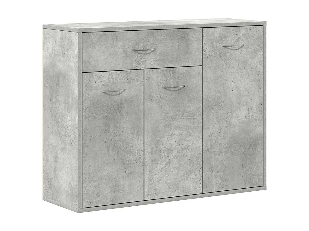 Dressoir 88x30x70 cm bewerkt hout betongrijs