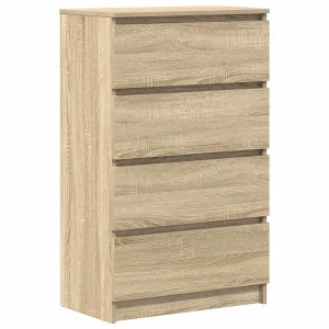 Dressoir 60x35x98,5 cm bewerkt hout sonoma eikenkleurig Dressoir 60x35x98,5 cm bewerkt hout sonoma eikenkleurig