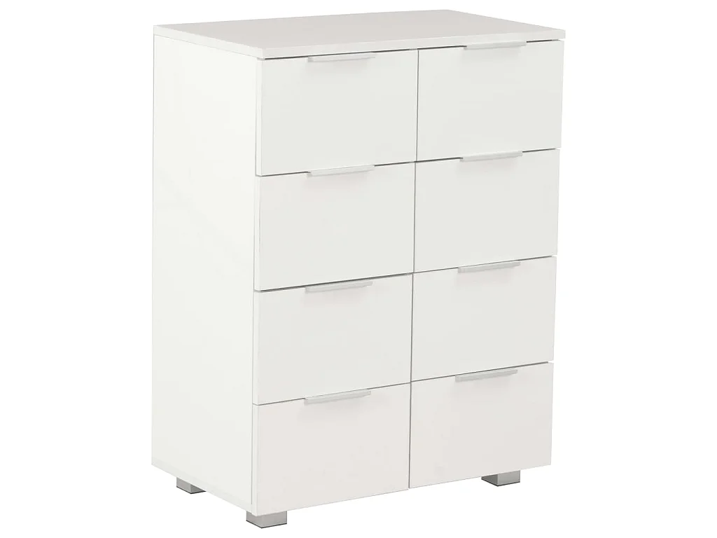 Dressoir 60x35x80 cm bewerkt hout hoogglans wit