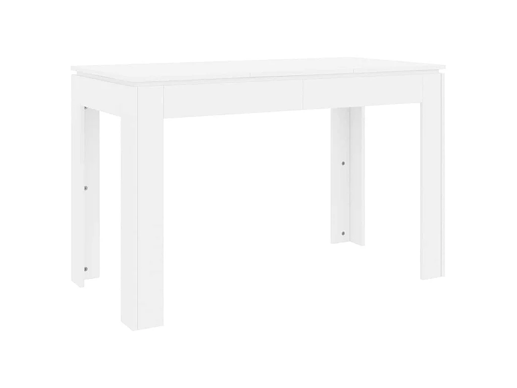 Eettafel 120x60x76 cm bewerkt hout wit