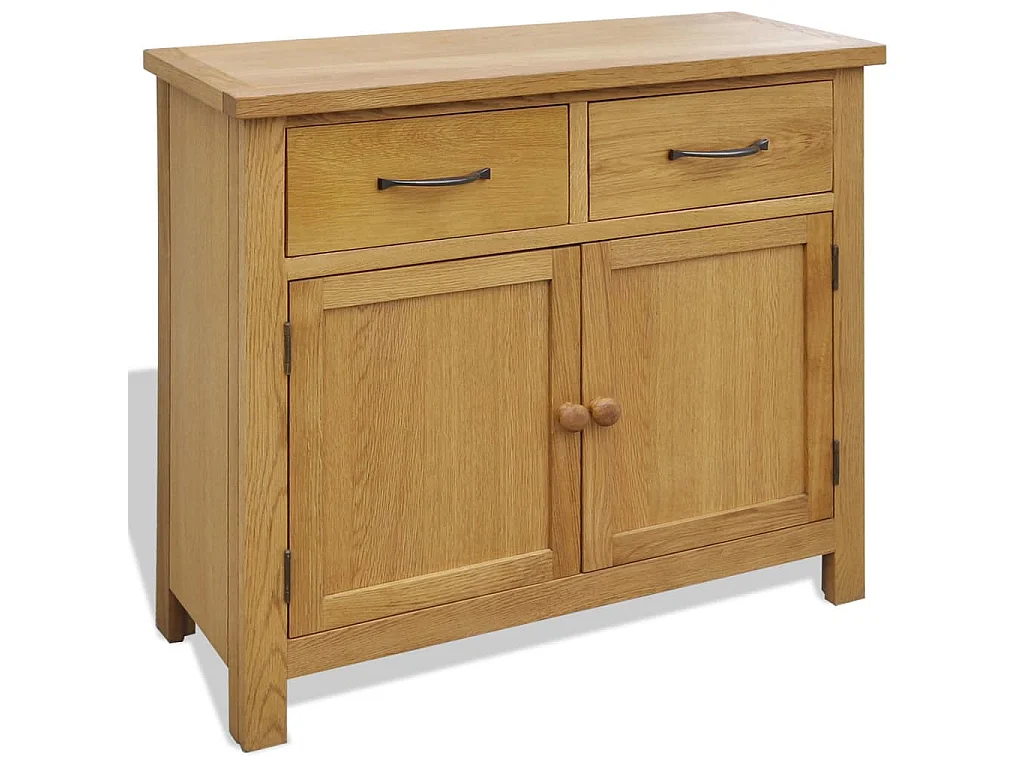 Dressoir 90x33,5x83 cm massief eikenhout
