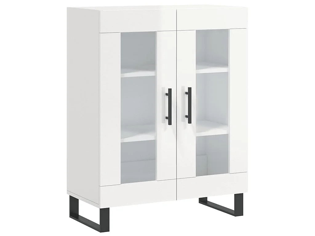 Dressoir 69,5x34x90 cm bewerkt hout hoogglans wit