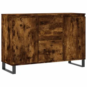 Dressoir 101,5x35x70 cm bewerkt hout gerookt eikenkleurig