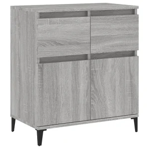 Dressoir 60x35x70 cm bewerkt hout grijs sonoma eikenkleurig Dressoir 60x35x70 cm bewerkt hout grijs sonoma eikenkleurig