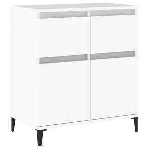 Dressoir 60x35x70 cm bewerkt hout wit