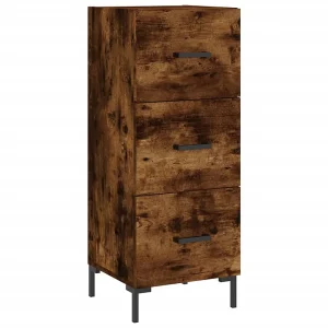 Dressoir 34,5x34x90 cm bewerkt hout gerookt eiken Dressoir 34,5x34x90 cm bewerkt hout gerookt eiken