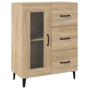 Dressoir 69,5x34x90 cm bewerkt hout sonoma eikenkleurig Dressoir 69,5x34x90 cm bewerkt hout sonoma eikenkleurig