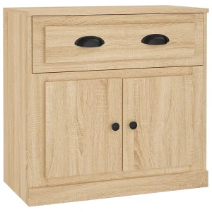 Dressoir 70×35,5×67,5 cm bewerkt hout sonoma eikenkleurig Dressoir 70×35,5×67,5 cm bewerkt hout sonoma eikenkleurig