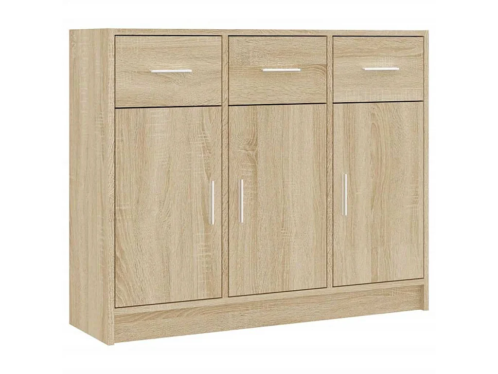 Dressoir 91x28x75 cm bewerkt hout sonoma eikenkleurig