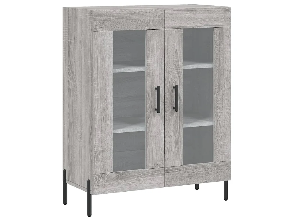 Dressoir 69,5x34x90 cm bewerkt hout grijs sonoma eikenkleurig