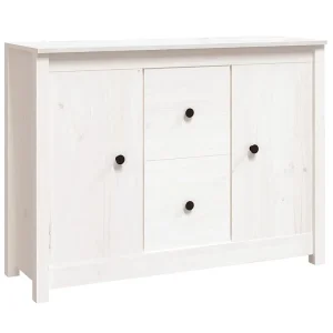 Dressoir 100x35x74 cm massief grenenhout wit Dressoir 100x35x74 cm massief grenenhout wit