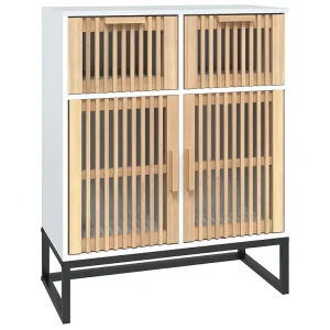 Dressoir 60x30x75 cm bewerkt hout wit Dressoir 60x30x75 cm bewerkt hout wit