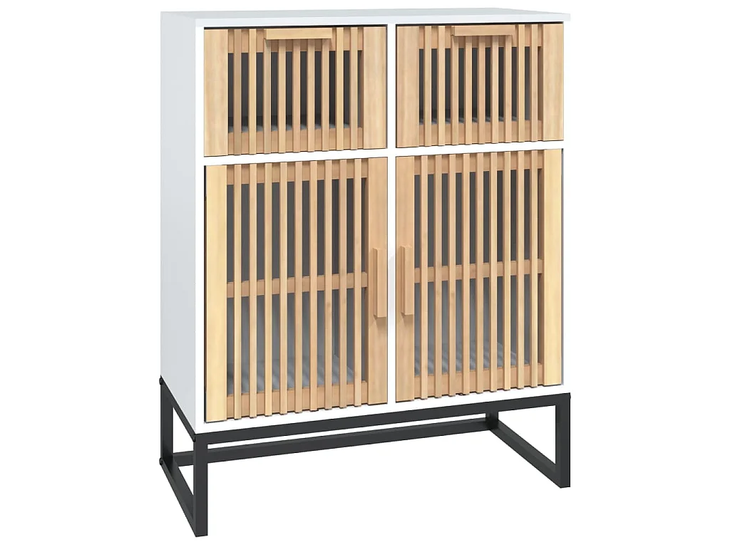 Dressoir 60x30x75 cm bewerkt hout wit
