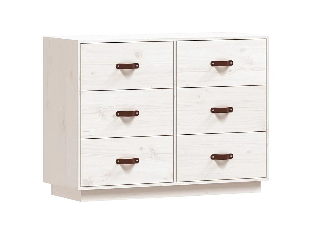Dressoir 100x40x75 cm massief grenenhout wit