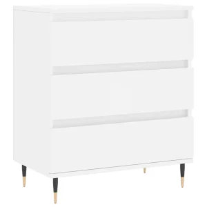 Dressoir 60x35x70 cm bewerkt hout wit
