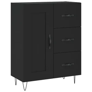Dressoir 69,5x34x90 cm bewerkt hout zwart Dressoir 69,5x34x90 cm bewerkt hout zwart