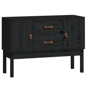 Dressoir 110x40x78 cm massief grenenhout zwart Dressoir 110x40x78 cm massief grenenhout zwart