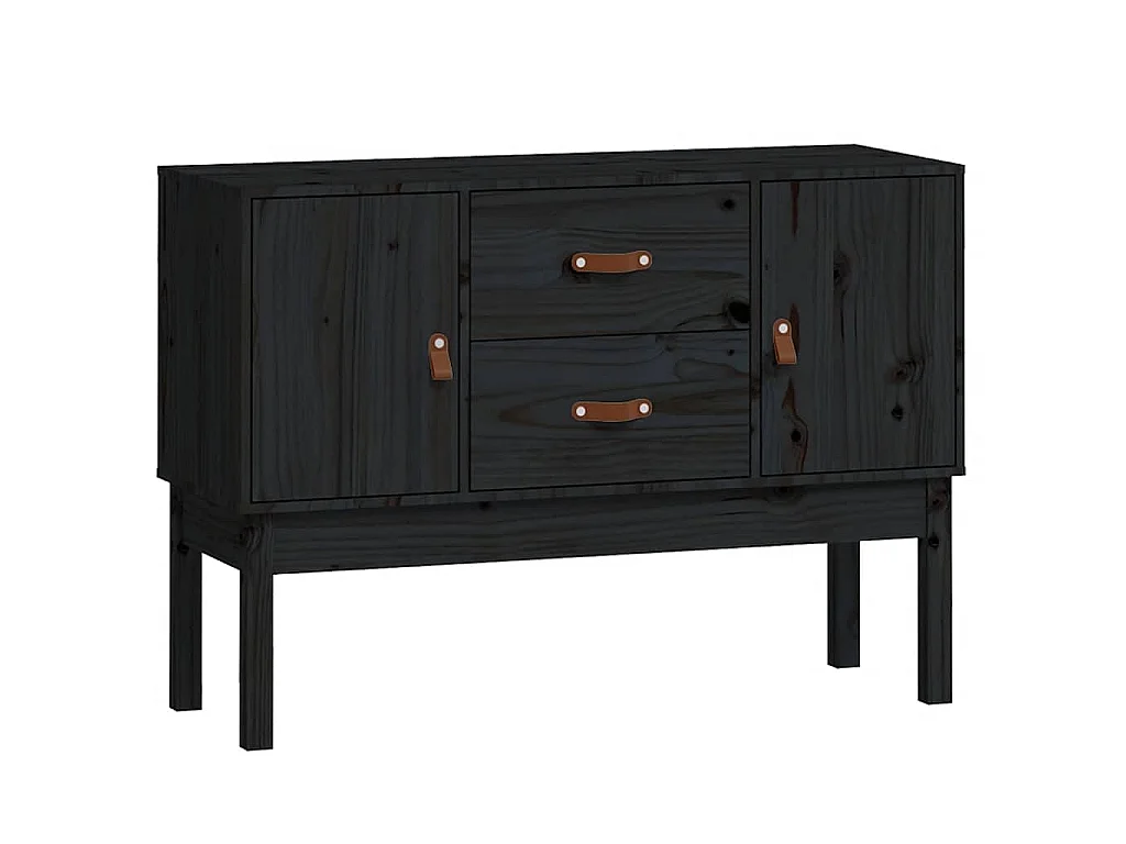 Dressoir 110x40x78 cm massief grenenhout zwart