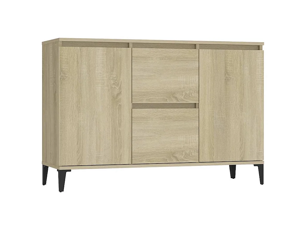 Dressoir 102x35x70 cm bewerkt hout sonoma eikenkleurig