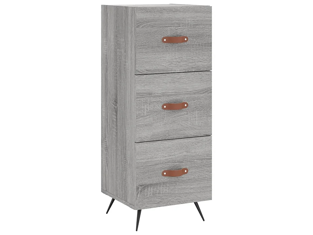 Dressoir 34,5x34x90 cm bewerkt hout grijs sonoma eikenkleurig