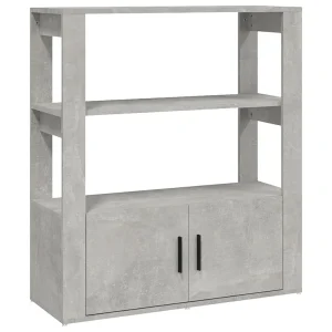 Dressoir 80x30x90 cm bewerkt hout betongrijs Dressoir 80x30x90 cm bewerkt hout betongrijs