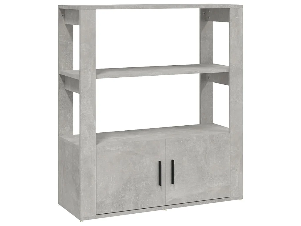 Dressoir 80x30x90 cm bewerkt hout betongrijs