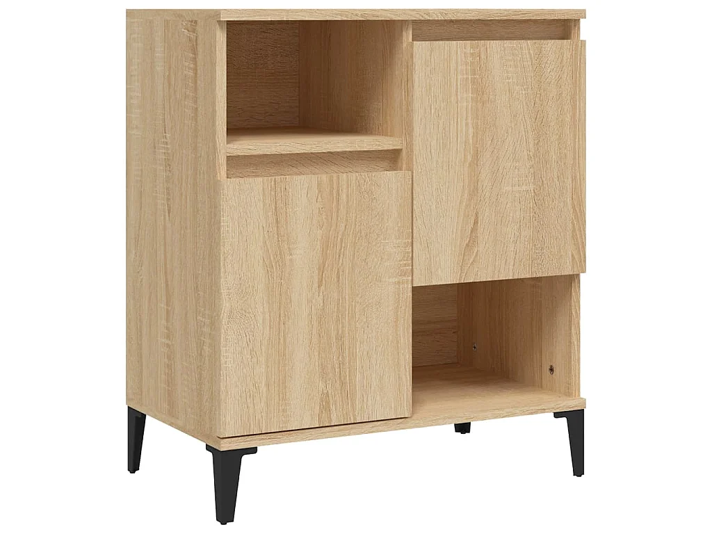 Dressoir 60x35x70 cm bewerkt hout sonoma eikenkleurig