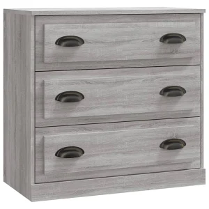 Dressoir 70×35,5×67,5 cm bewerkt hout grijs sonoma eikenkleurig Dressoir 70×35,5×67,5 cm bewerkt hout grijs sonoma eikenkleurig