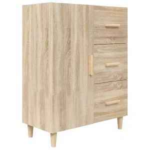 Dressoir 69,5x34x90 cm bewerkt hout sonoma eikenkleurig Dressoir 69,5x34x90 cm bewerkt hout sonoma eikenkleurig