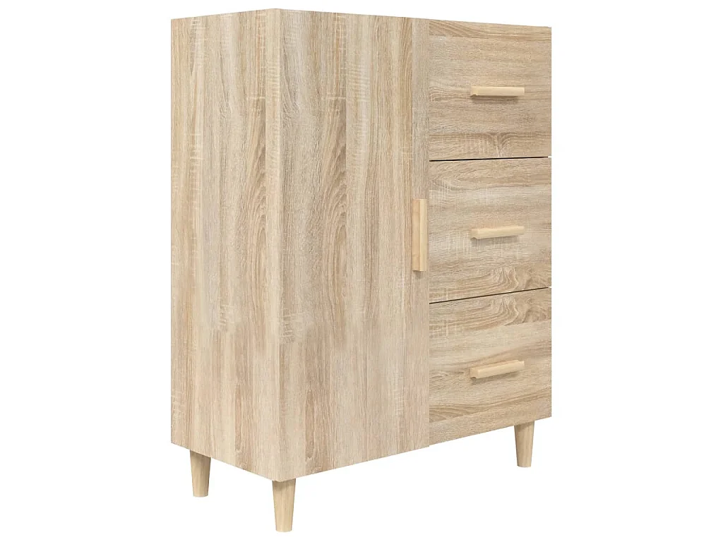 Dressoir 69,5x34x90 cm bewerkt hout sonoma eikenkleurig