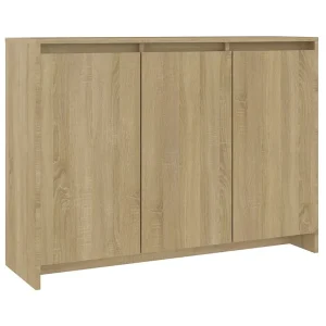 Dressoir 102x33x75 cm bewerkt hout sonoma eikenkleurig