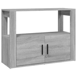 Dressoir 80x30x60 cm bewerkt hout grijs sonoma eikenkleurig Dressoir 80x30x60 cm bewerkt hout grijs sonoma eikenkleurig
