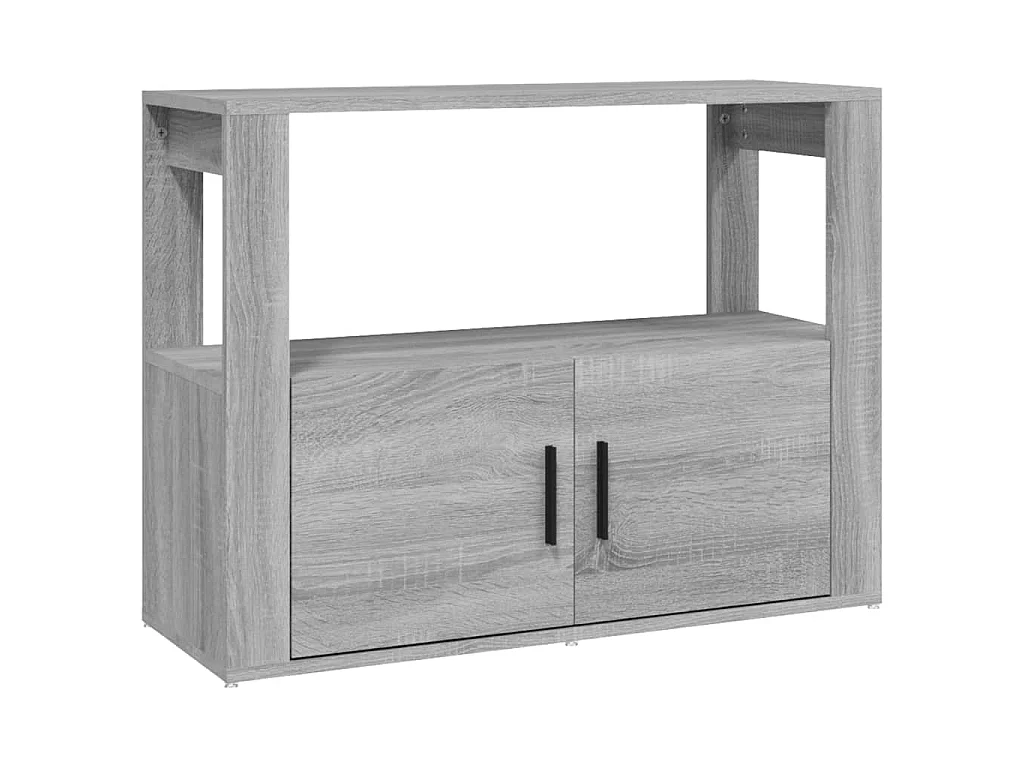 Dressoir 80x30x60 cm bewerkt hout grijs sonoma eikenkleurig